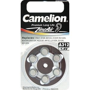 Элемент питания Camelion ZA312 (G3) 1,4V (для слуховых апаратов 170mAh) 1шт